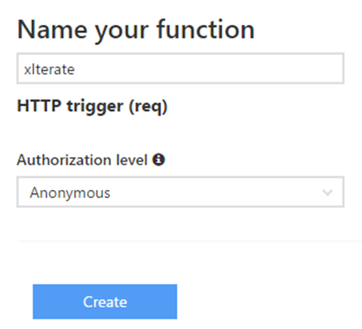 Function name