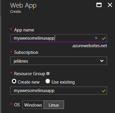 Azure Web Apps for Linux