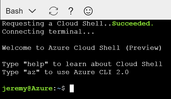 Cloud Shell is Ready